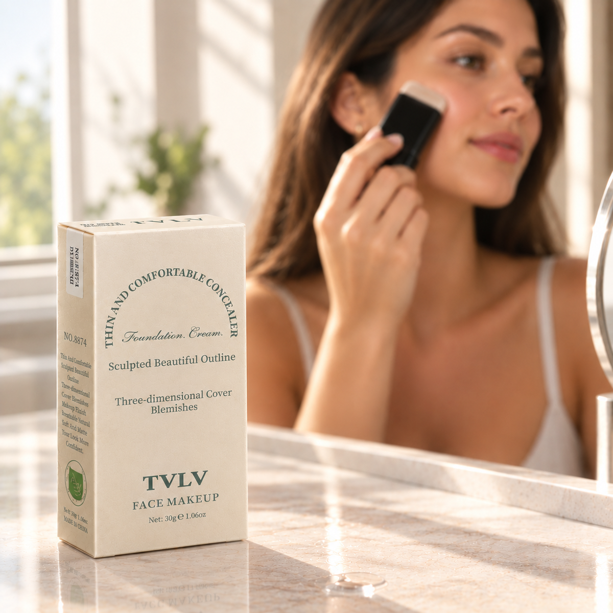 Base Correctora TVLV 3 en 1 | Cobertura Total y Acabado Natural