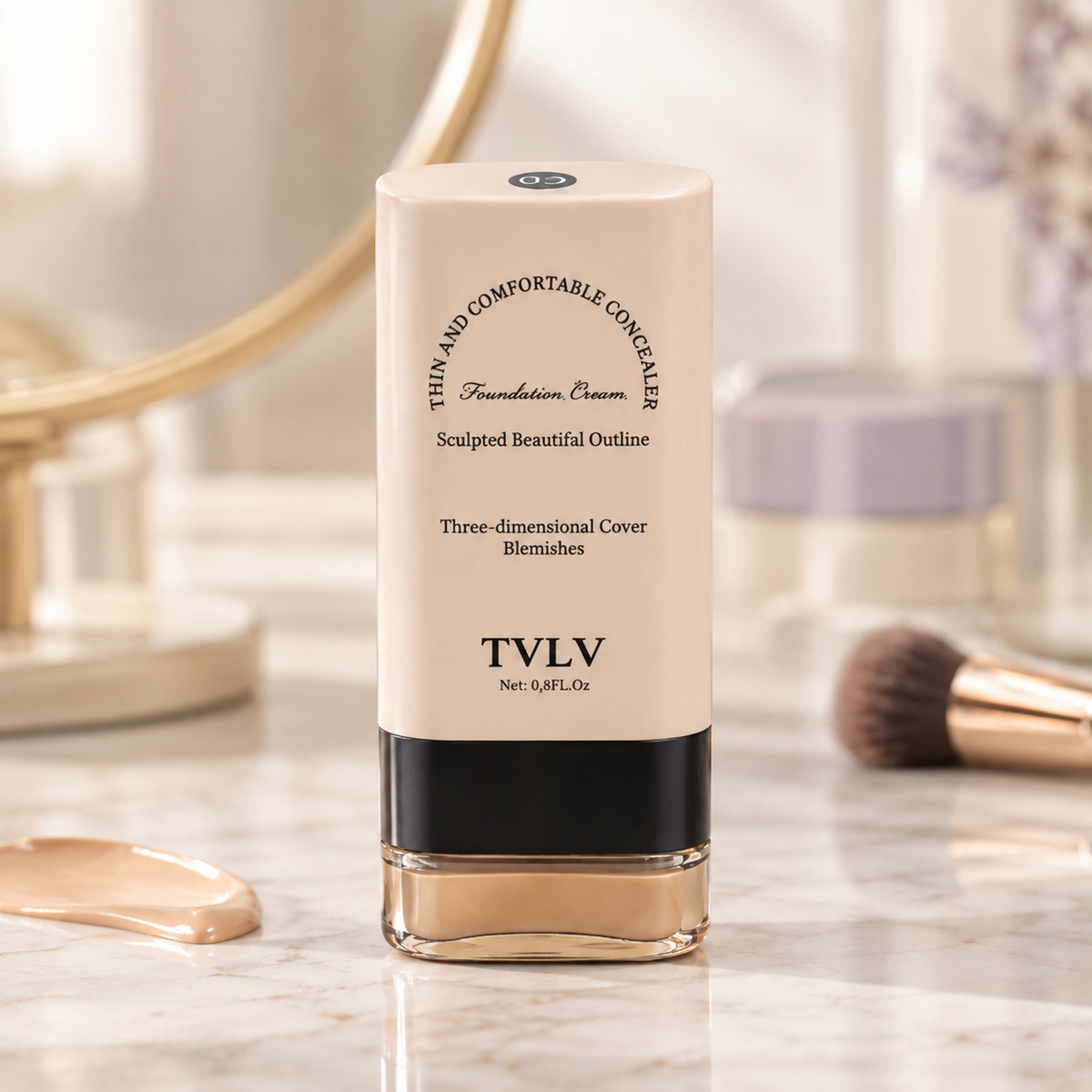 Base Correctora TVLV 3 en 1 | Cobertura Total y Acabado Natural